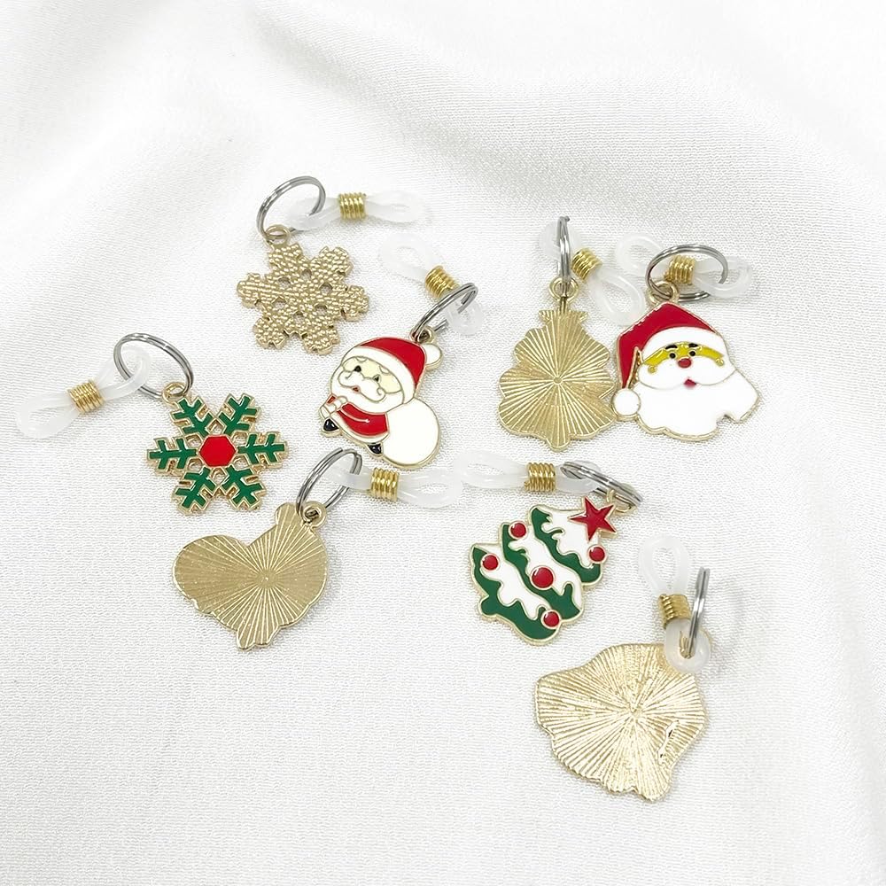 Christmas Themed Non Piercing Fake Nipple Rings Nipple Noose Cute Santa Claus Snowflake Christmas Tree Dangle Nipplerings Xmas Fake Nipple Piercing Jewelry for Women - QIAO CrystalQIAO CrystalQIAO Crystal