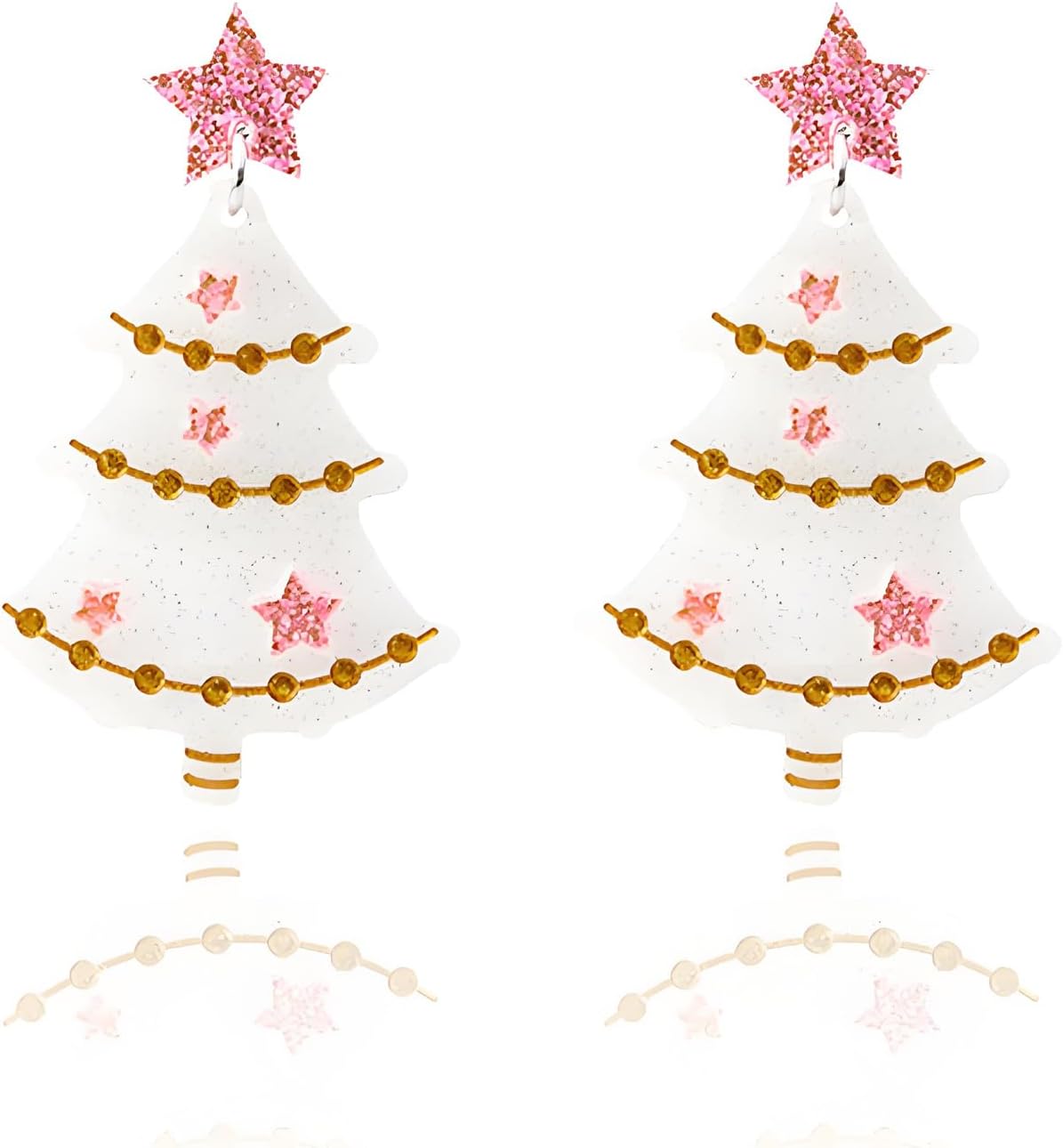 Christmas Tree Earrings for Women Creative Red Green Xmas Tree Drop Dangle Earrings Christmas Party Jewelry Holiday Accessory - QIAO Crystal我的商店QIAO Crystal