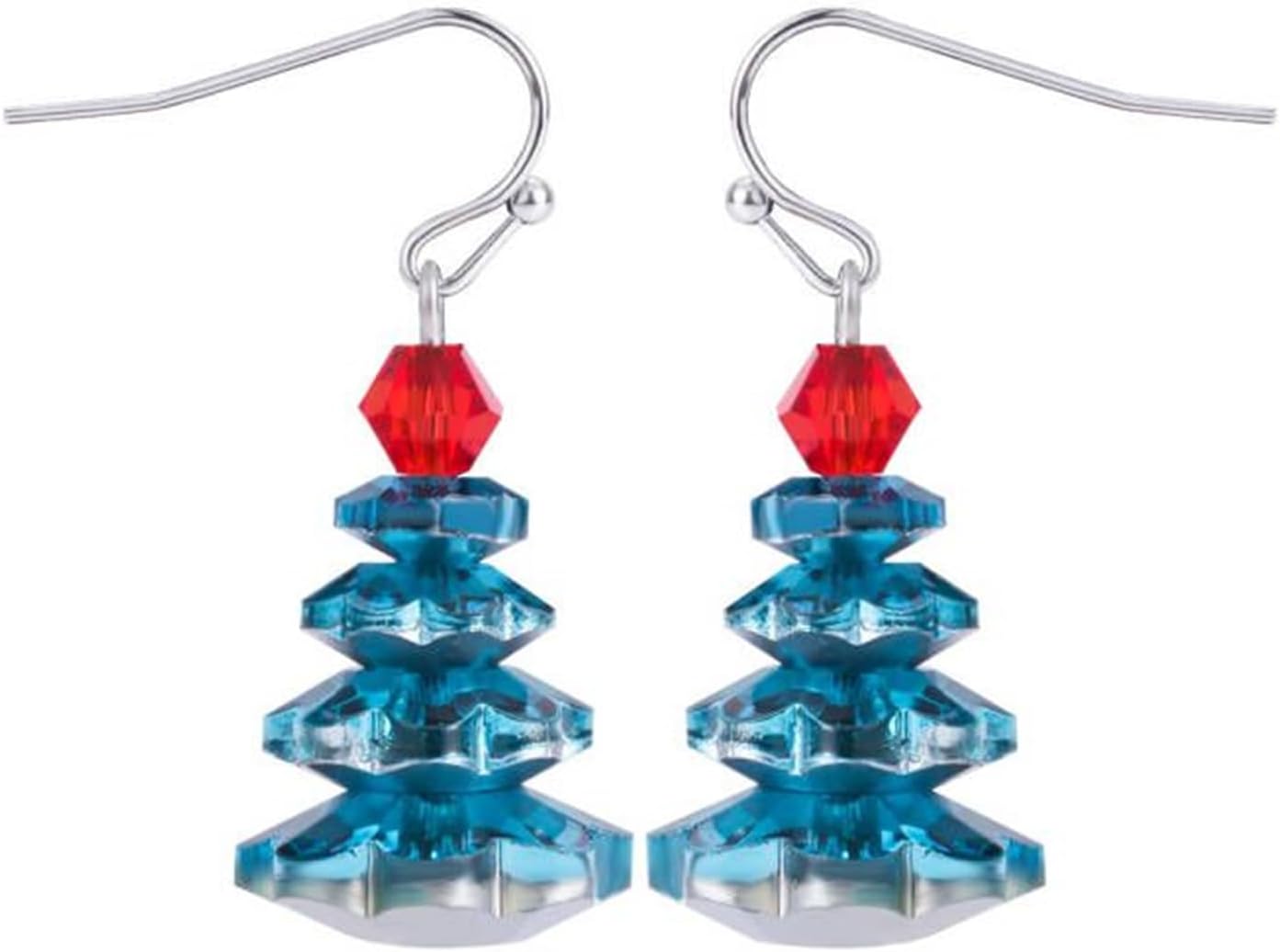 Christmas Tree Earrings for Women Cute Sparkly Acrylic Snowflake Stars Gloves Socks Glitter Lightweight Stud Earrings Party Jewelry Festival Decoration - 我的商店我的商店我的商店