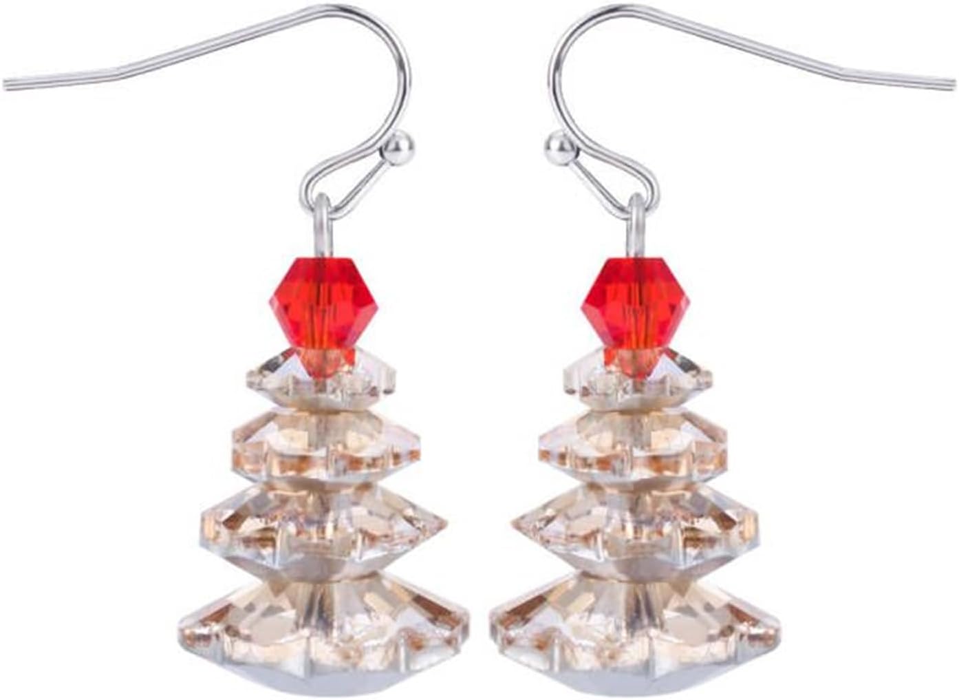 Christmas Tree Earrings for Women Cute Sparkly Acrylic Snowflake Stars Gloves Socks Glitter Lightweight Stud Earrings Party Jewelry Festival Decoration - 我的商店我的商店我的商店