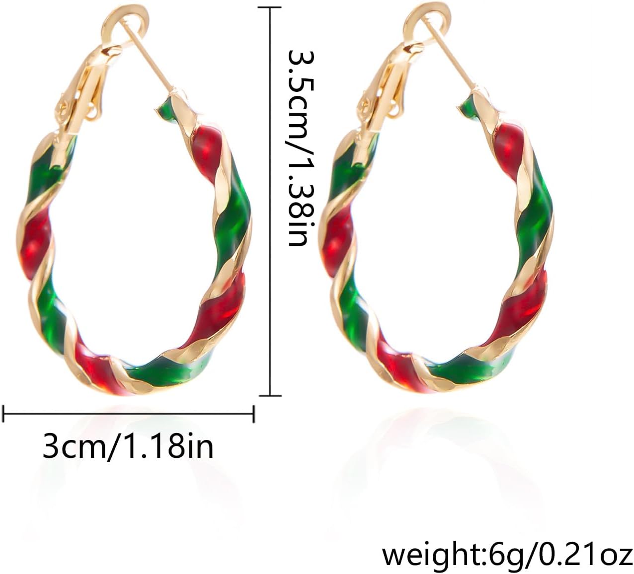 Christmas Tree Stud and Hoop Earrings - Acrylic Drop Dangle Jewelry With Gold Star, Green Tree, Santa Hat, Cute Alpaca - Festival Party Decoration - 我的商店我的商店我的商店