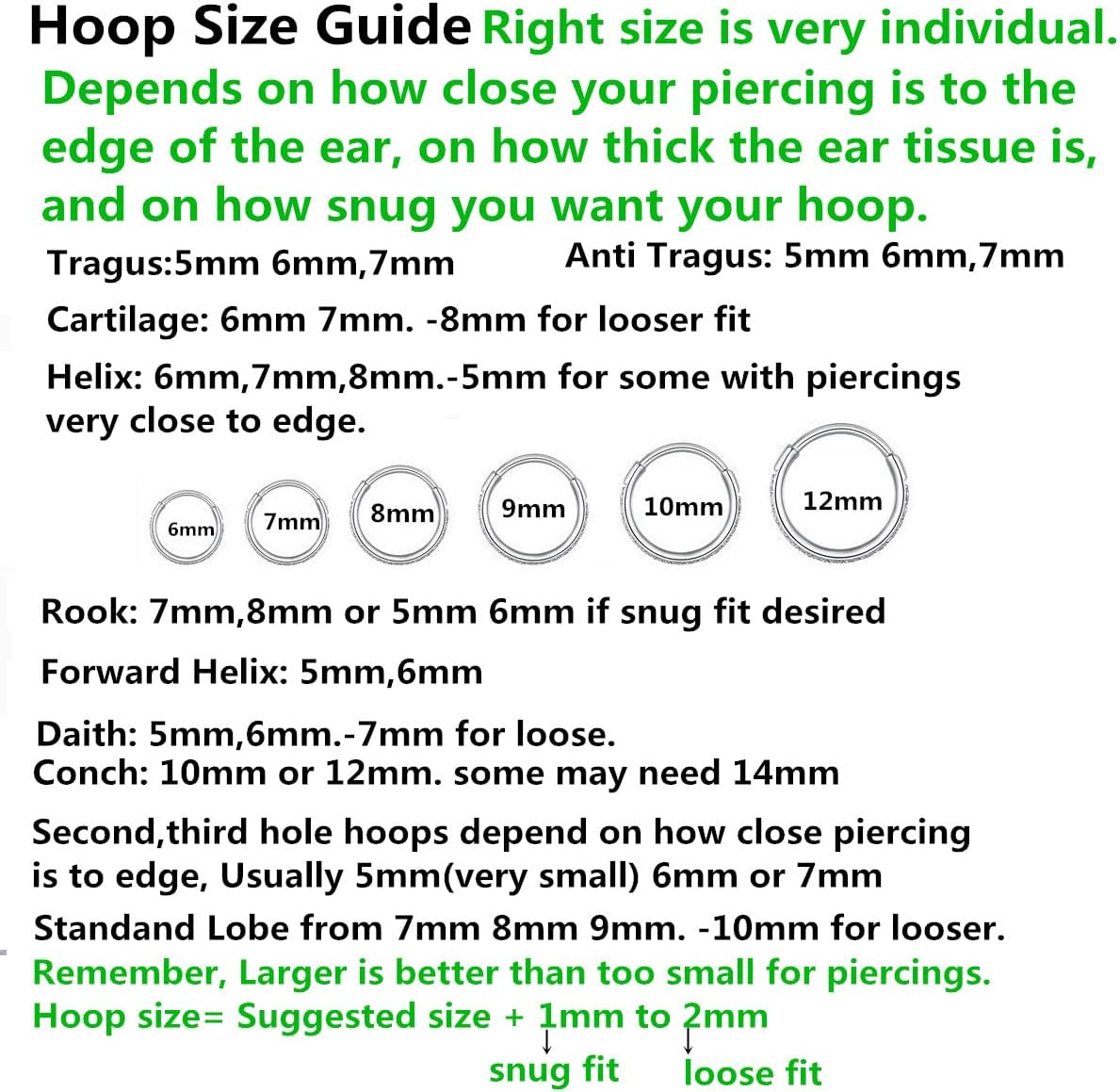 Clear CZ Nose Rings & Earrings - 316L Surgical Steel - Cartilage, Conch, Daith, Helix, Rook, Tragus, Lobe & Snug Body Piercing Jewelry - 20G, 18G - QIAO CrystalQIAO CrystalQIAO Crystal