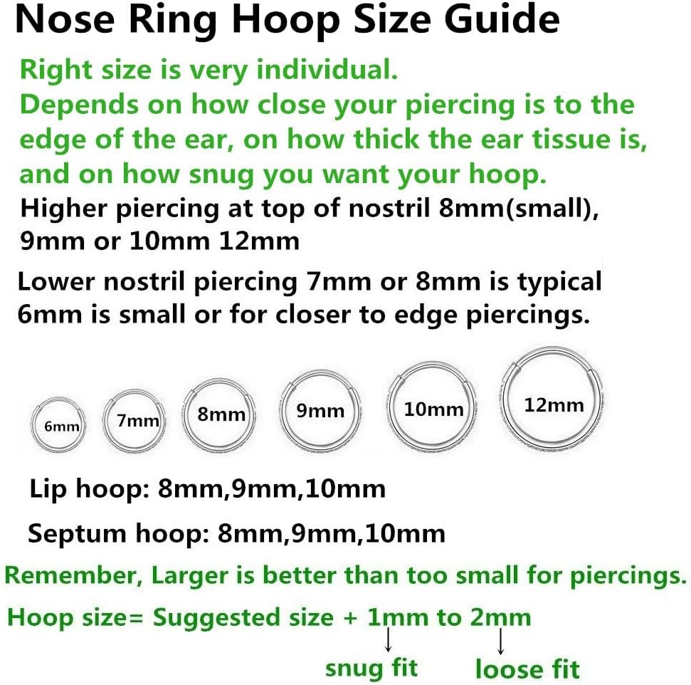 Clear CZ Nose Rings & Earrings - 316L Surgical Steel - Cartilage, Conch, Daith, Helix, Rook, Tragus, Lobe & Snug Body Piercing Jewelry - 20G, 18G - QIAO CrystalQIAO CrystalQIAO Crystal