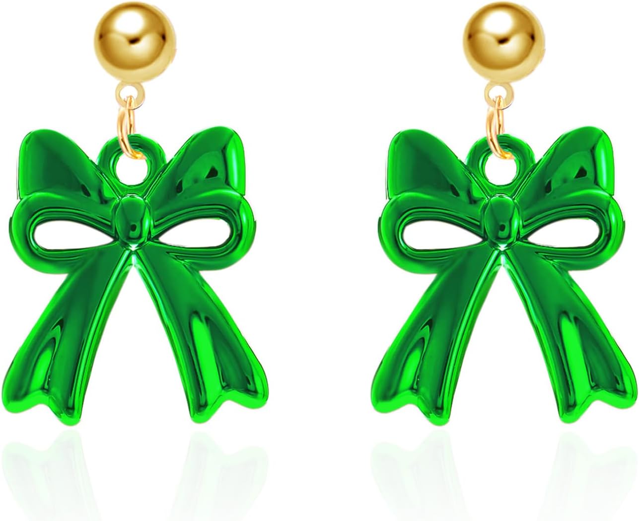 coadipress Christmas Pearl Bow Earrings for Women Fashion Sparkle Rhinestone Bow Earrings Cute Red Pearl Bow Dangle Drop Earrings Christmas Decorations Jewelry Gifts - 我的商店我的商店我的商店