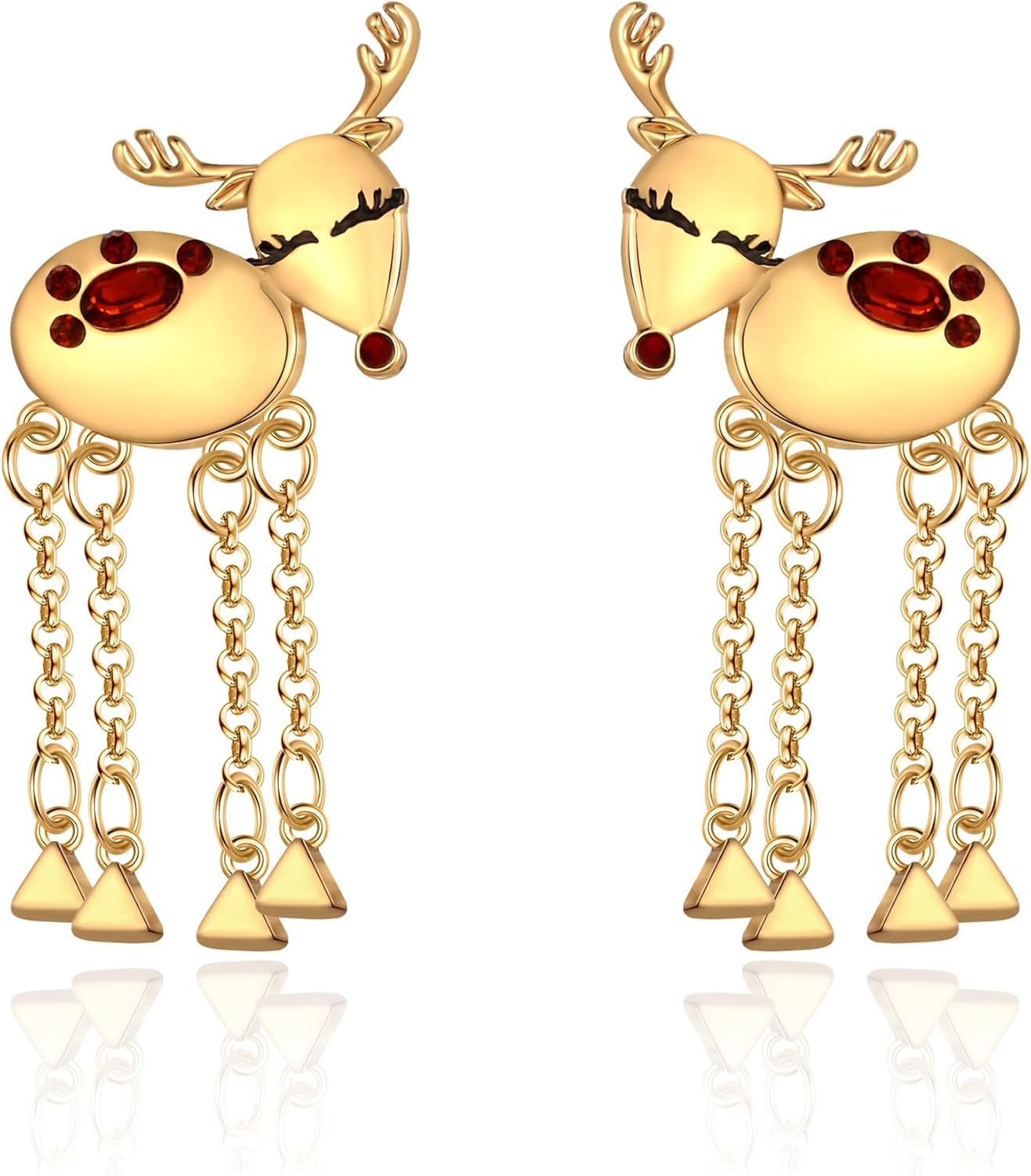 Colorful Christmas Earrings for Women Crystal Christmas Light Bulb Earrings Cute Green Christmas Tree Tassel Earrings Jewelry - 我的商店我的商店我的商店