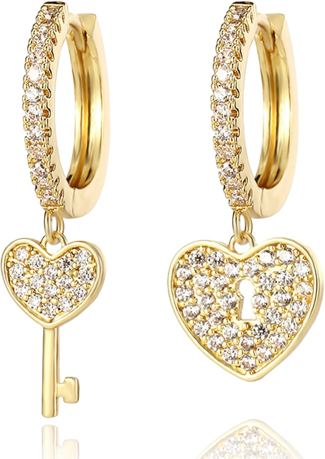 Cross Small Hoop Dangle Earrings 925 Sterling Silver CZ Diamonds Round Huggie Earrings For Men Women - 我的商店我的商店我的商店