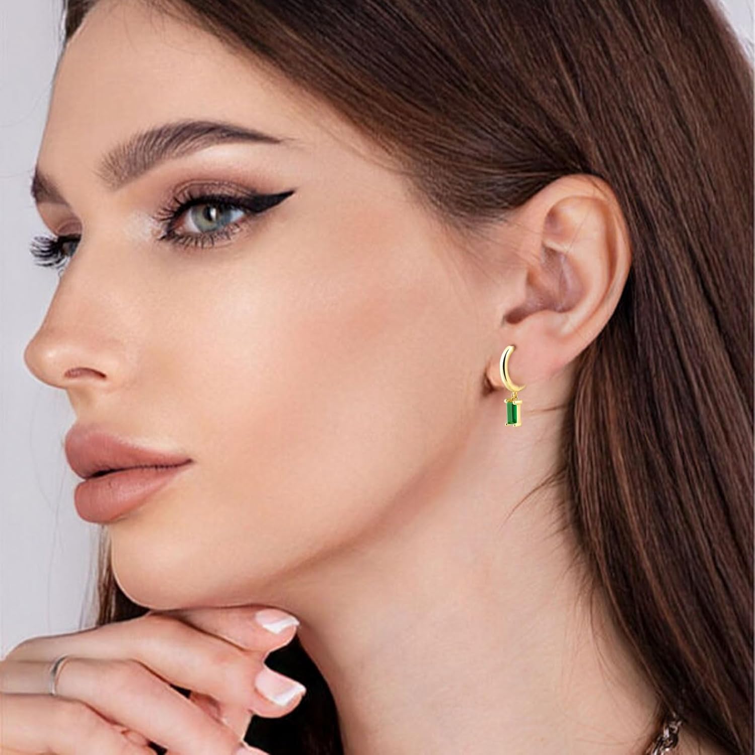 Cross Small Hoop Dangle Earrings 925 Sterling Silver CZ Diamonds Round Huggie Earrings For Men Women - 我的商店我的商店我的商店