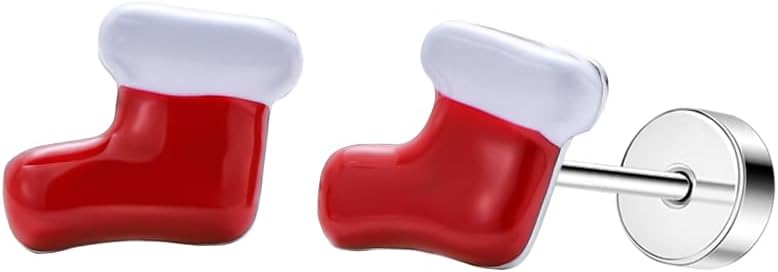 Cute Christmas Earrings for Women with Flat Back - 我的商店我的商店我的商店