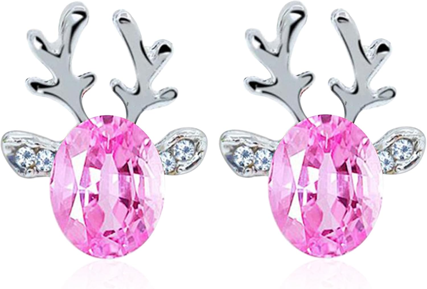 Cute Deer Head Christmas Earrings for Women Reindeer Head Fun Animal Christmas Earring - QIAO Crystal我的商店QIAO Crystal