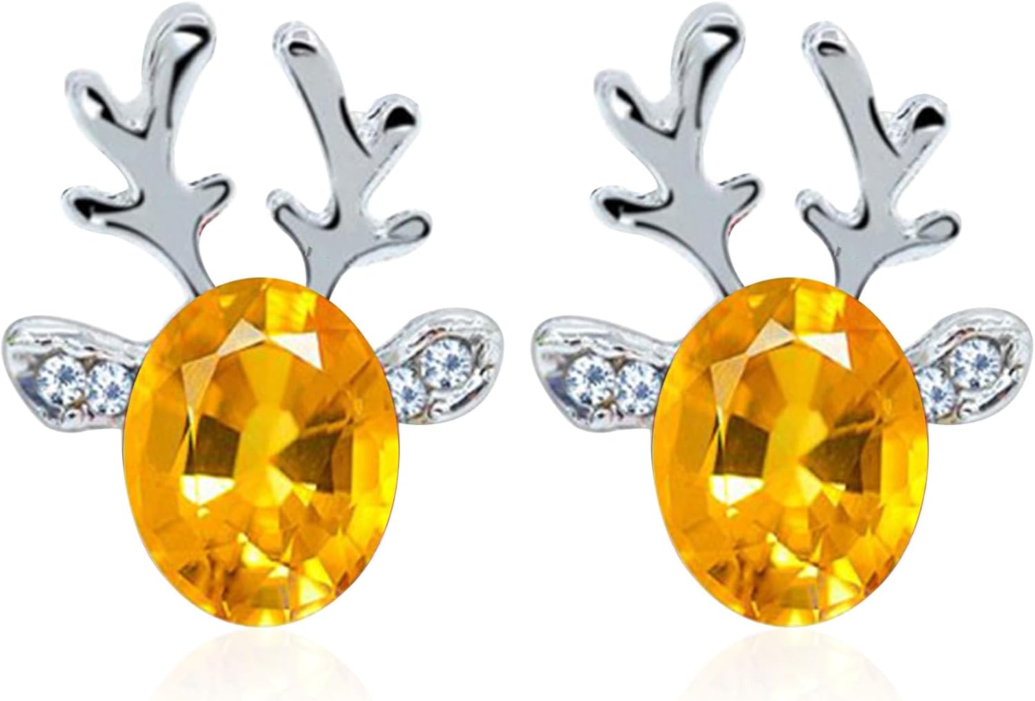 Cute Deer Head Christmas Earrings for Women Reindeer Head Fun Animal Christmas Earring - QIAO Crystal我的商店QIAO Crystal