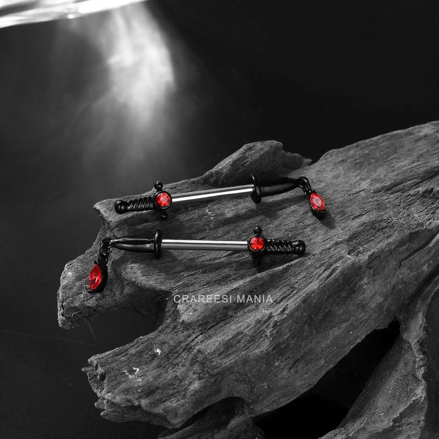 Dagger Nipple Ring 14G Gold Nipple Rings 316L Stainless Steel Nipple Piercing Jewelry Dangle Nipple Rings for Women Nipple Piercing Jewelry - QIAO CrystalQIAO CrystalQIAO Crystal