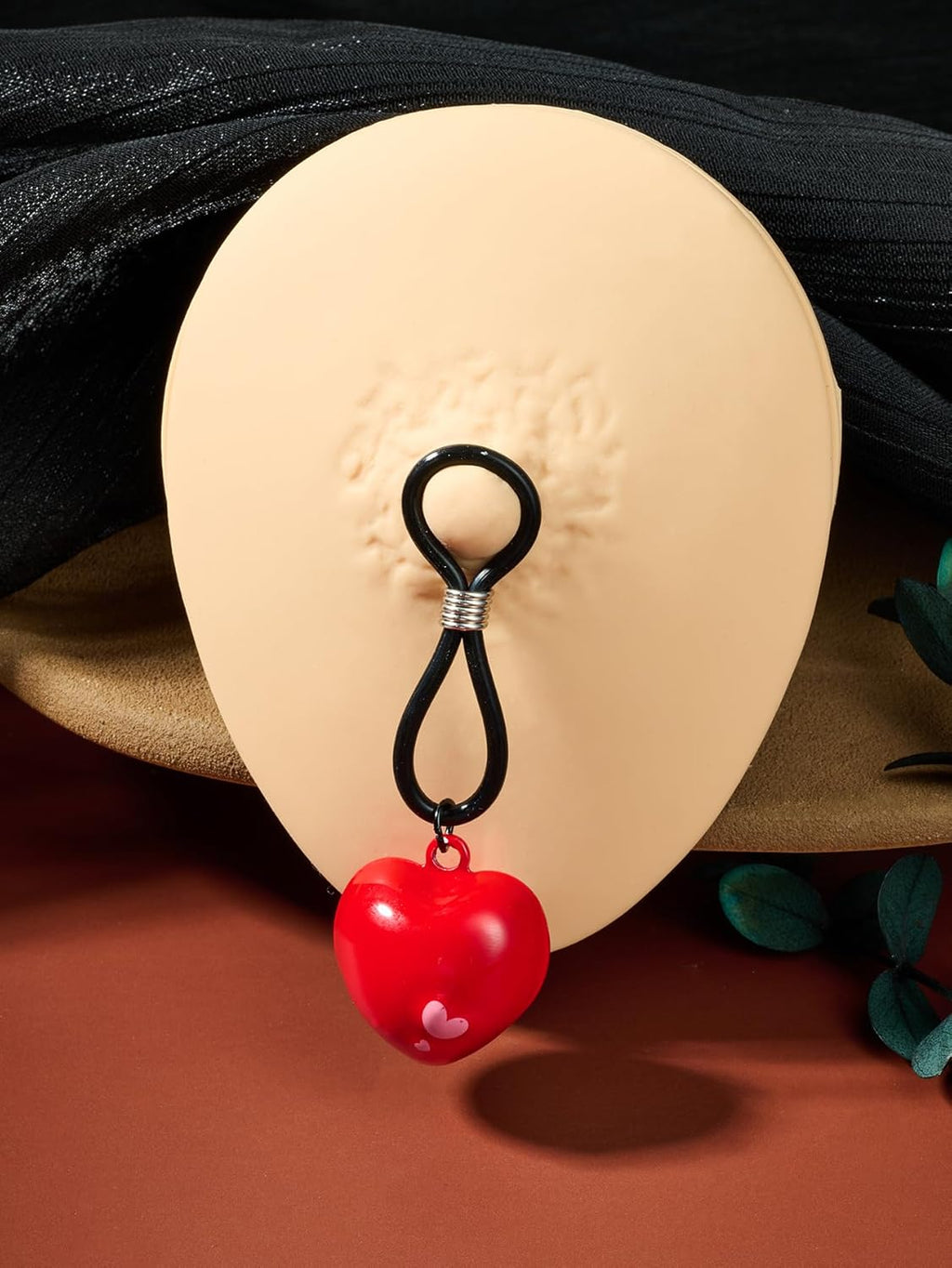 DJCIW Adjustable Fake Nipple Rings for Women, Non - Piercing Nipple Jewelry with Christmas Santa & Snowman Pendants,SiliconeFaux Nipple Jewelry Nipple Noose for Holiday Festivities - QIAO CrystalQIAO CrystalQIAO Crystal