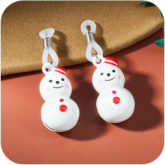 DJCIW Adjustable Fake Nipple Rings for Women, Non - Piercing Nipple Jewelry with Christmas Santa & Snowman Pendants,SiliconeFaux Nipple Jewelry Nipple Noose for Holiday Festivities - QIAO CrystalQIAO CrystalQIAO Crystal