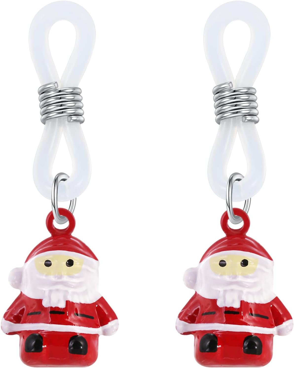 DJCIW Adjustable Fake Nipple Rings for Women, Non - Piercing Nipple Jewelry with Christmas Santa & Snowman Pendants,SiliconeFaux Nipple Jewelry Nipple Noose for Holiday Festivities - QIAO CrystalQIAO CrystalQIAO Crystal