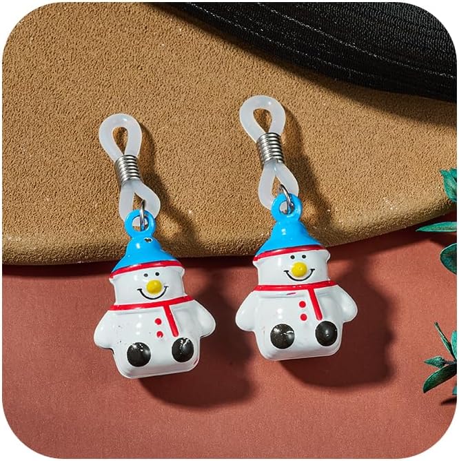 DJCIW Adjustable Fake Nipple Rings for Women, Non - Piercing Nipple Jewelry with Christmas Santa & Snowman Pendants,SiliconeFaux Nipple Jewelry Nipple Noose for Holiday Festivities - QIAO CrystalQIAO CrystalQIAO Crystal