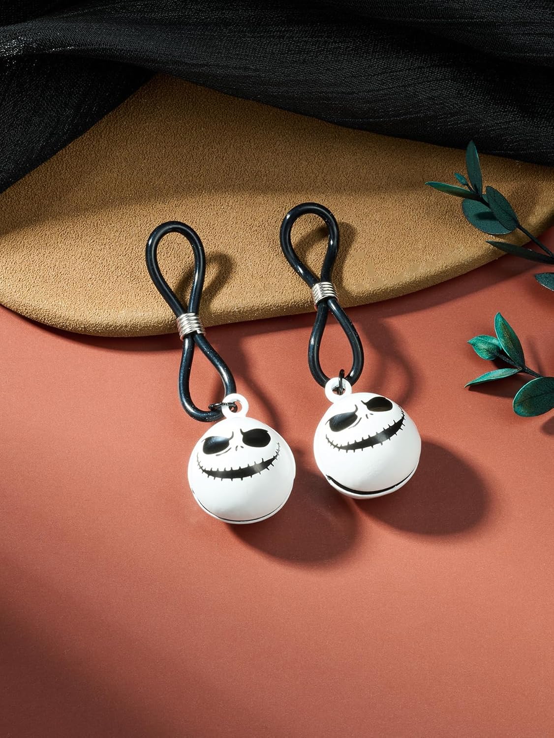 DJCIW Adjustable Halloween Fake Nipple Piercing Rings for Women, Non - Piercing Nipple Jewelry with Skull Pumpkin and Ghost Pendants Faux Nipple Rings Nipple Noose Halloween Body Jewelry for Lovers - QIAO CrystalQIAO CrystalQIAO Crystal