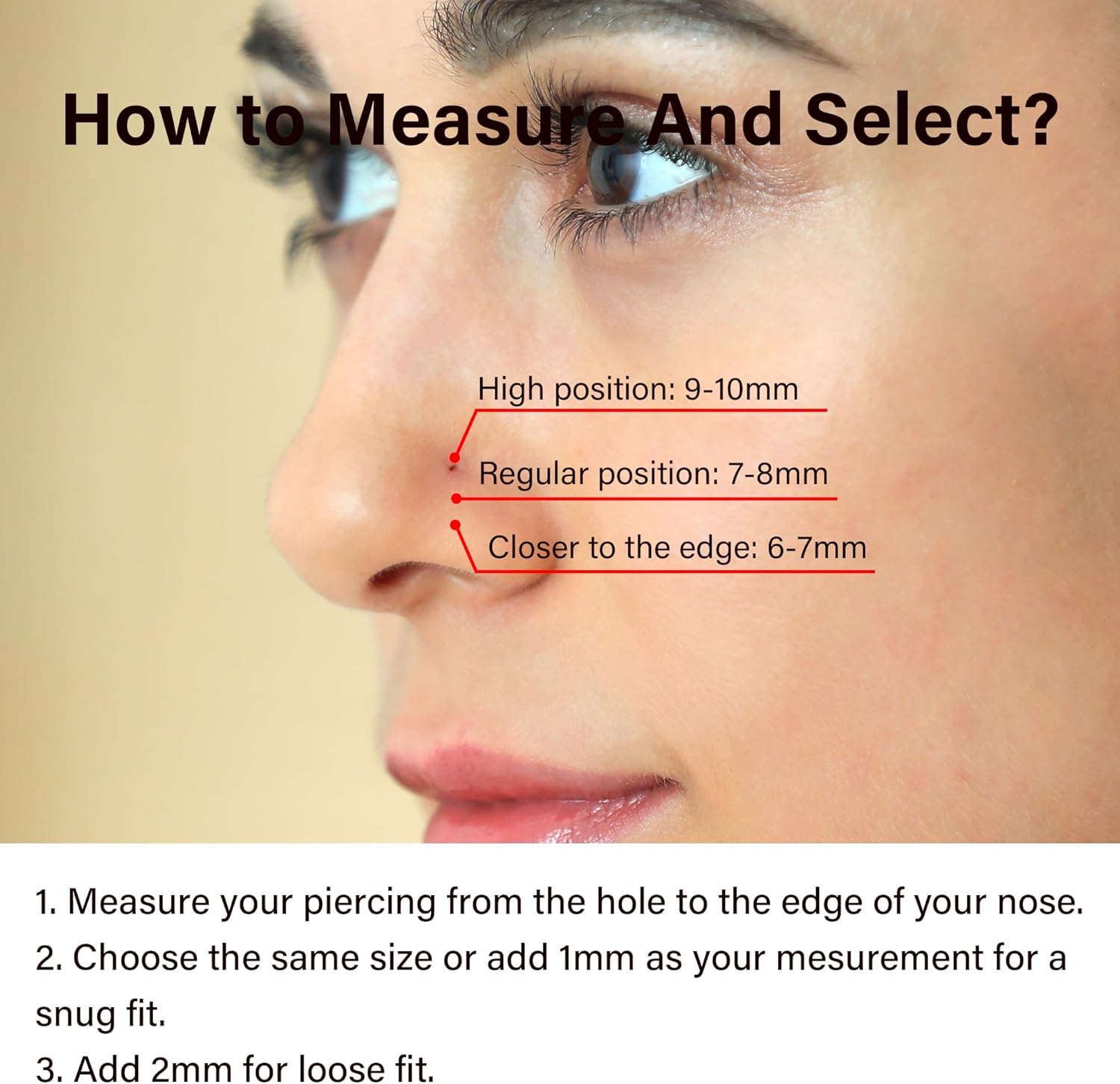 Double Hoop Nose Ring for Single Piercing,14K Gold Filled/Sterling Silver/Rose Gold Nose Ring for Women,20g / 22g Spiral Twist Nose Ring,6mm/7mm/8mm - QIAO CrystalQIAO CrystalQIAO Crystal