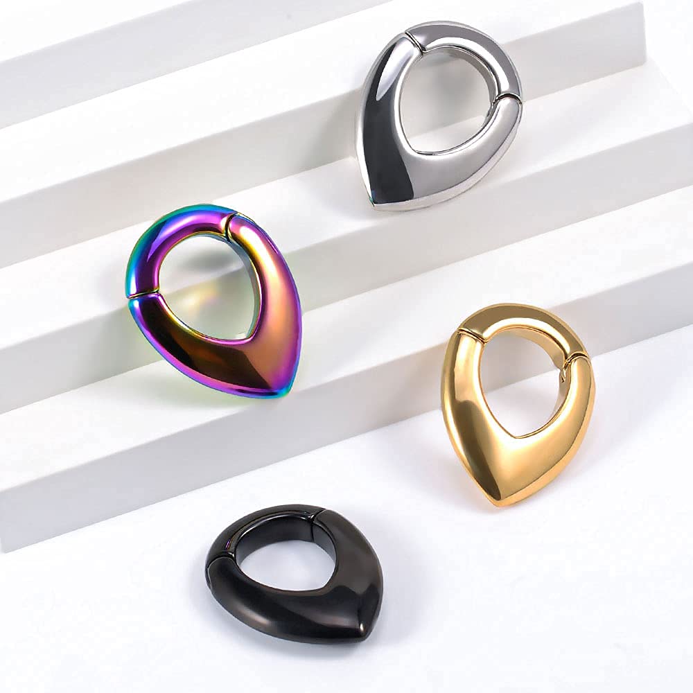 Ear Hanger Weights for Stretched Ear Lobe Stainless Steel Ear Gauges 2g(6mm) Ear Plugs Tunnels Body Piercing Jewelry Kit - QIAO Crystal我的商店QIAO Crystal