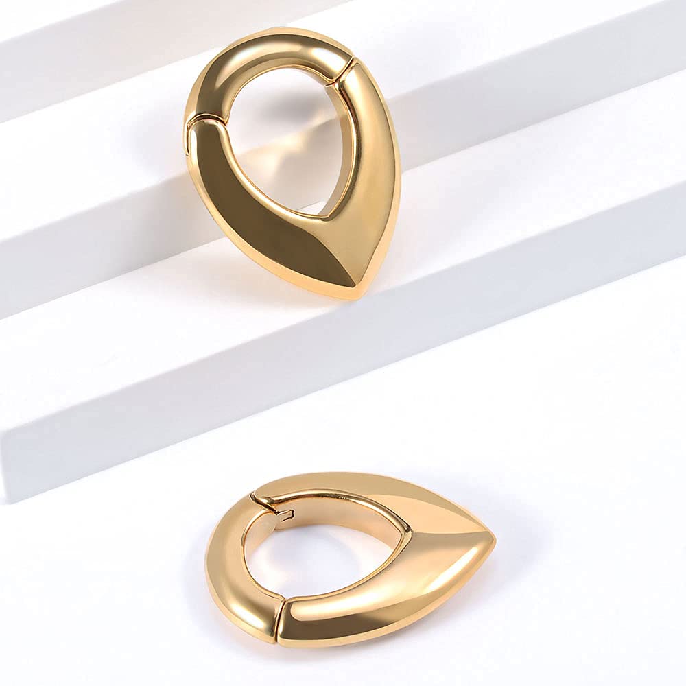 Ear Hanger Weights for Stretched Ear Lobe Stainless Steel Ear Gauges 2g(6mm) Ear Plugs Tunnels Body Piercing Jewelry Kit - QIAO Crystal我的商店QIAO Crystal