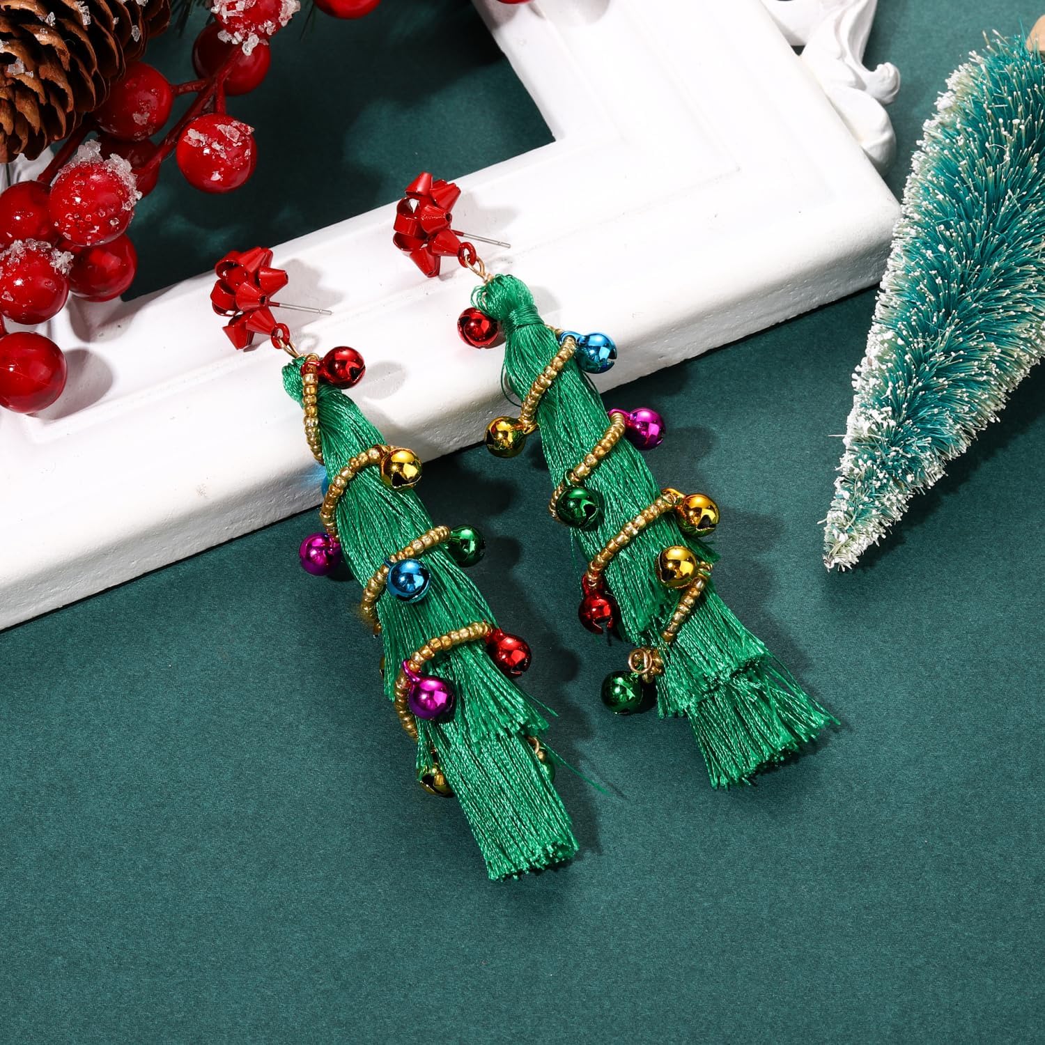 Earring Bohemian Lightweight Colorful Tiered Thread long Fringe Tassel Drop Dangle Beaded Statement Stud Earring Women Gifts - QIAO Crystal我的商店QIAO Crystal