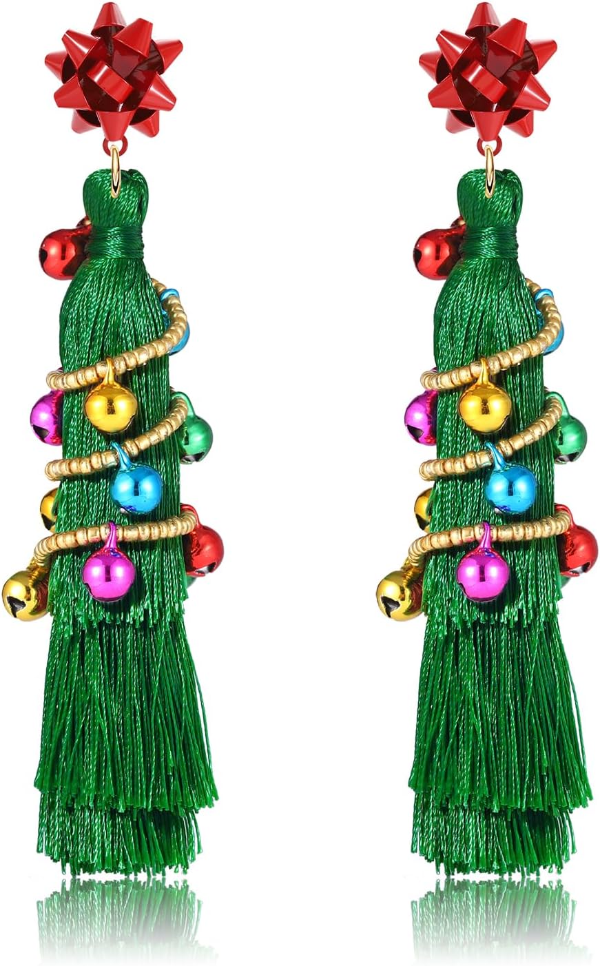 Earring Bohemian Lightweight Colorful Tiered Thread long Fringe Tassel Drop Dangle Beaded Statement Stud Earring Women Gifts - QIAO Crystal我的商店QIAO Crystal