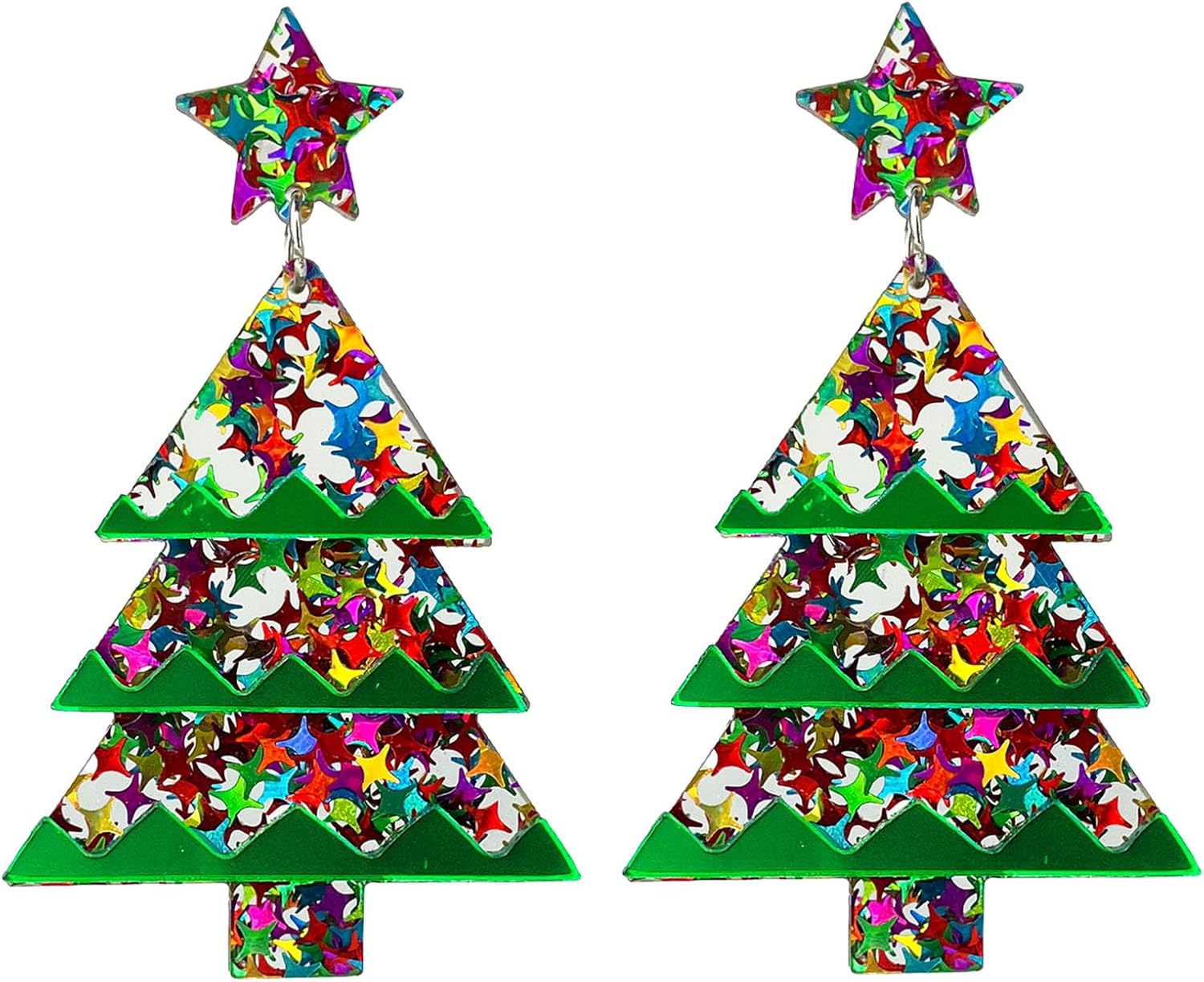 Earrings for Women Girls Teens, Glitter Acrylic Geinch Earrings Geinch Accessories for Christmas Parties. Geinchmas Christmas Geinch Party Favors 2023, Suit for Geinch Costume Geinch Gifts - 我的商店我的商店我的商店