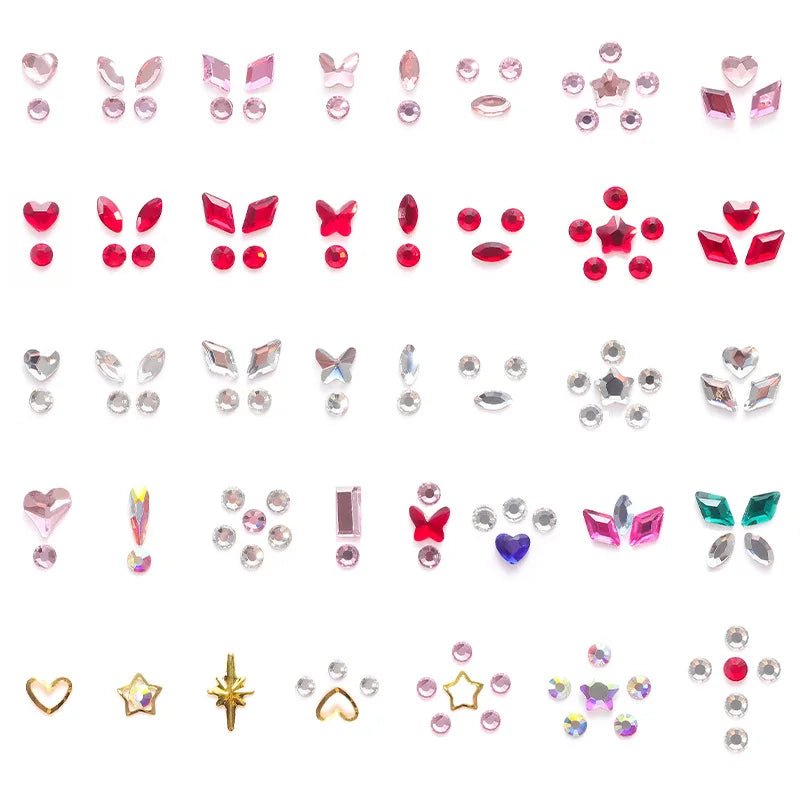 European and American DIY Jewelry Set with Teeth Gem Kit Adhesive Accessories & Opal Loose Gemstones - QIAO CrystalQIAO CrystalQIAO Crystal