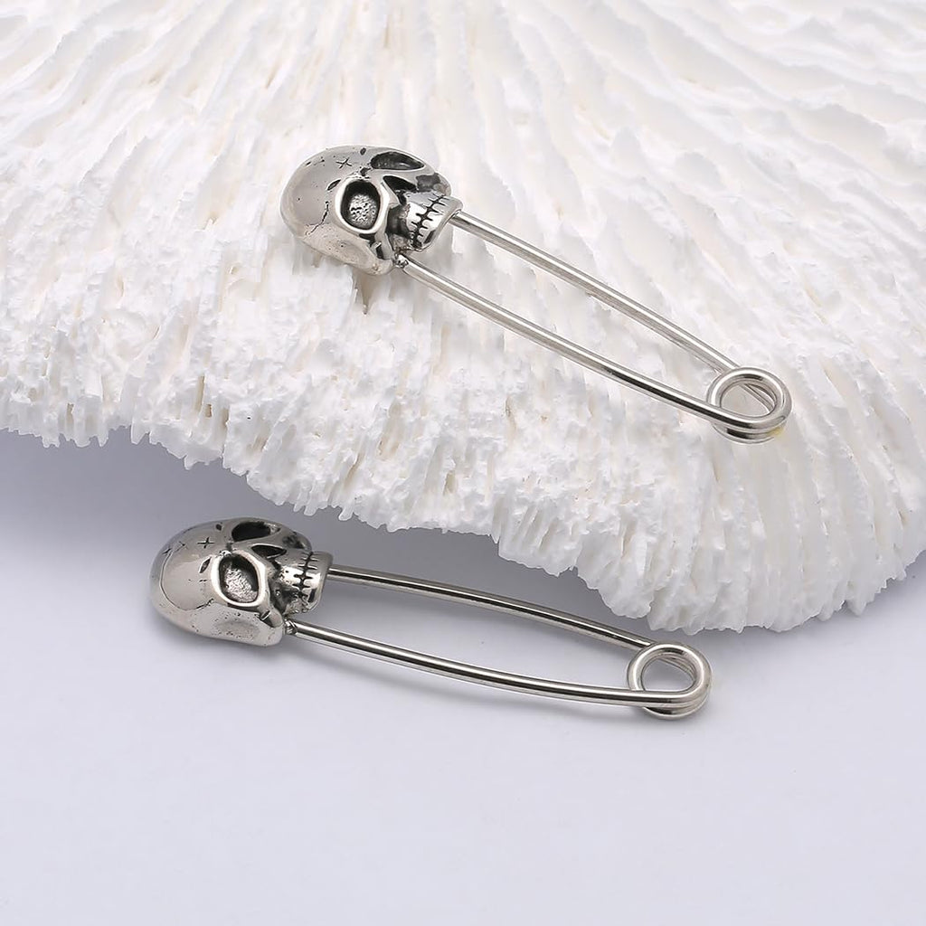 Excepro Nipple Piercing Jewelry Skull Shape Pin Shape 316L Stainless Steel - QIAO CrystalQIAO CrystalQIAO Crystal