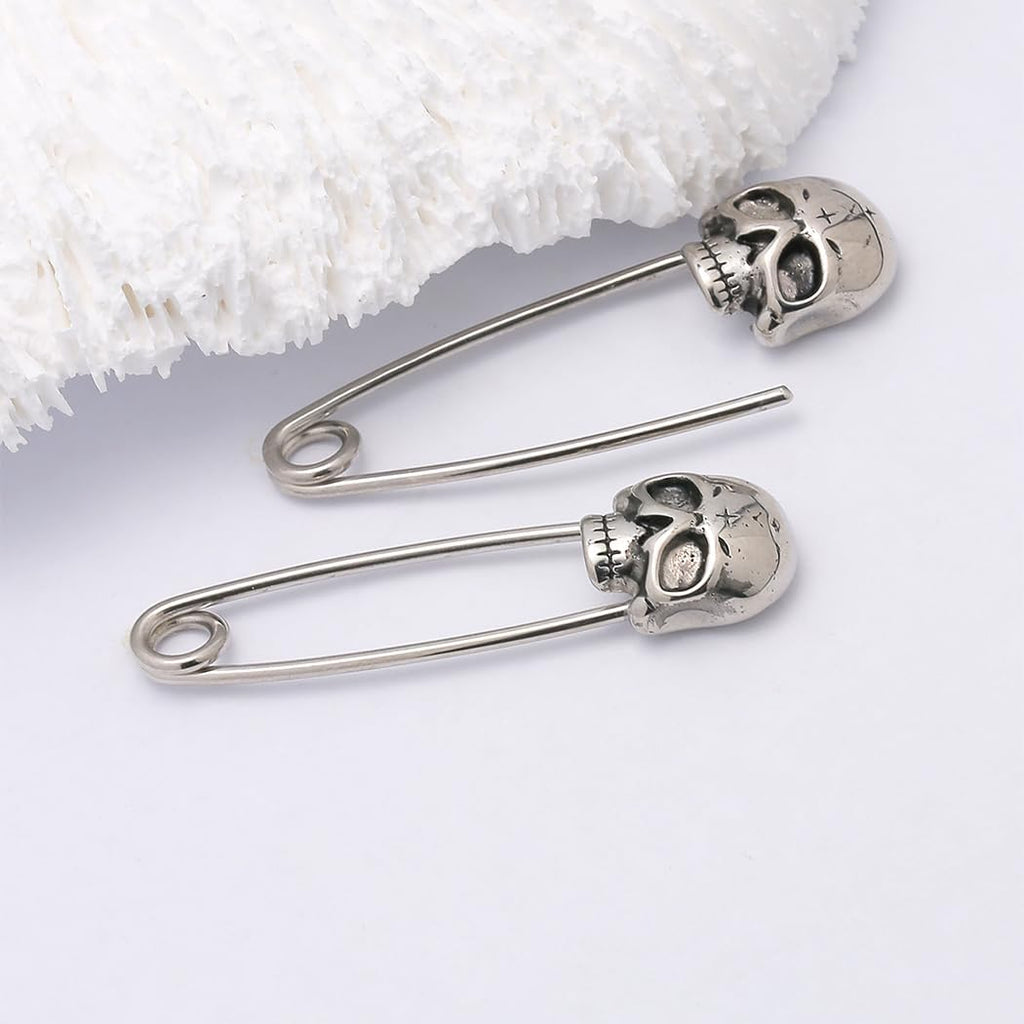 Excepro Nipple Piercing Jewelry Skull Shape Pin Shape 316L Stainless Steel - QIAO CrystalQIAO CrystalQIAO Crystal