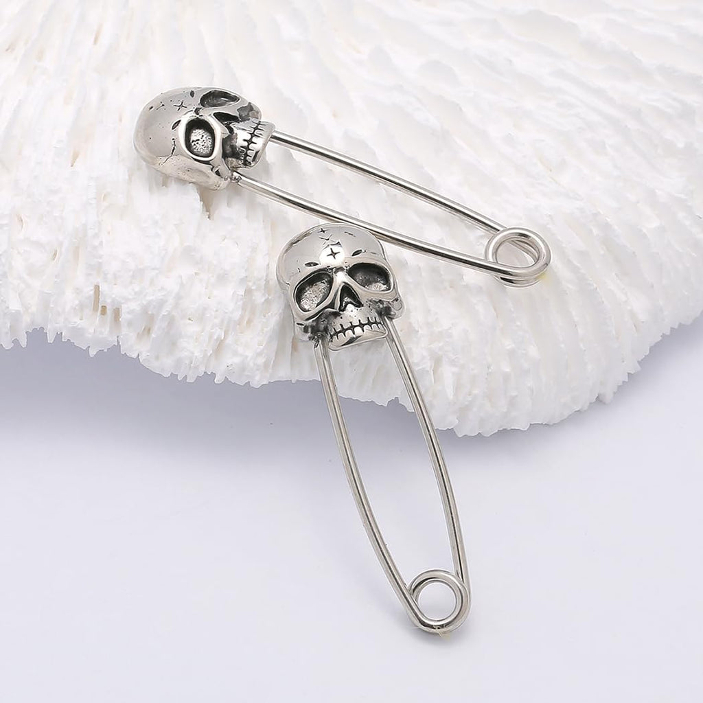 Excepro Nipple Piercing Jewelry Skull Shape Pin Shape 316L Stainless Steel - QIAO CrystalQIAO CrystalQIAO Crystal