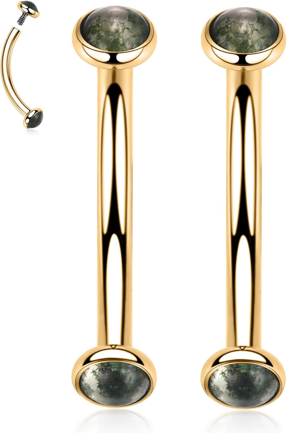 Eyebrow Piercing Jewelry Eyebrow Rings Curved Barbell 16G Eyebrow Belly Button Ring Navel Rings Rook Daith Earrings Lip Ring Eyebrow Jewelry 6mm - 12mm - QIAO CrystalQIAO CrystalQIAO Crystal