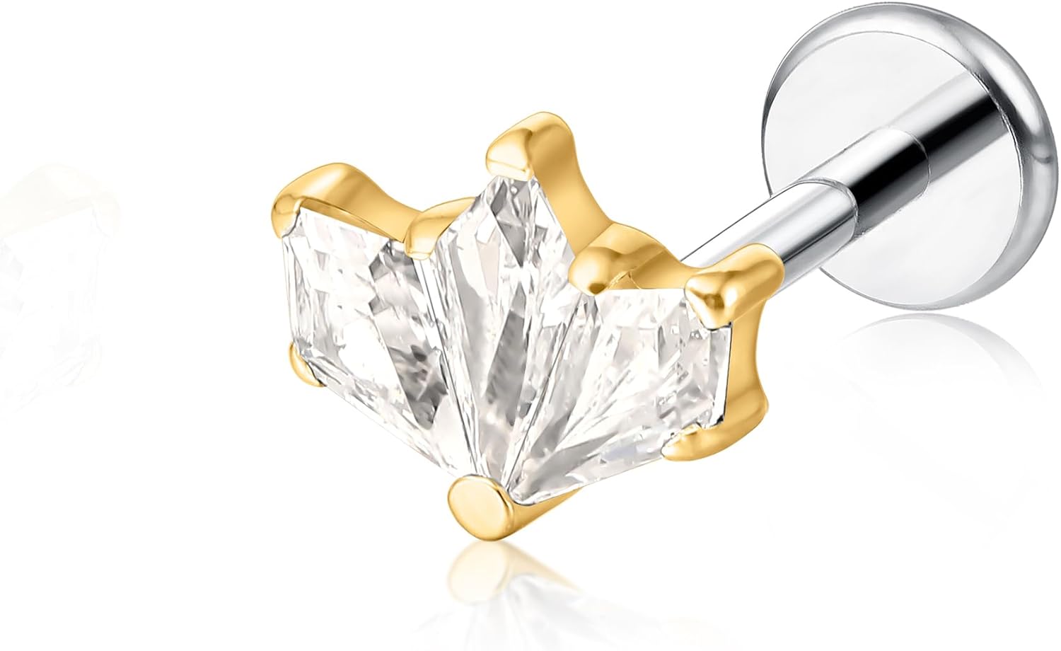 F136 Hypoallergenic Titanium Flat Back Stud G23 Implant Grade Press Fit Threadless Earrings - QIAO CrystalQIAO CrystalQIAO Crystal