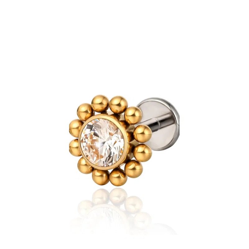 F136 Hypoallergenic Titanium Flat Back Stud G23 Implant Grade Press Fit Threadless Earrings - QIAO CrystalQIAO CrystalQIAO Crystal