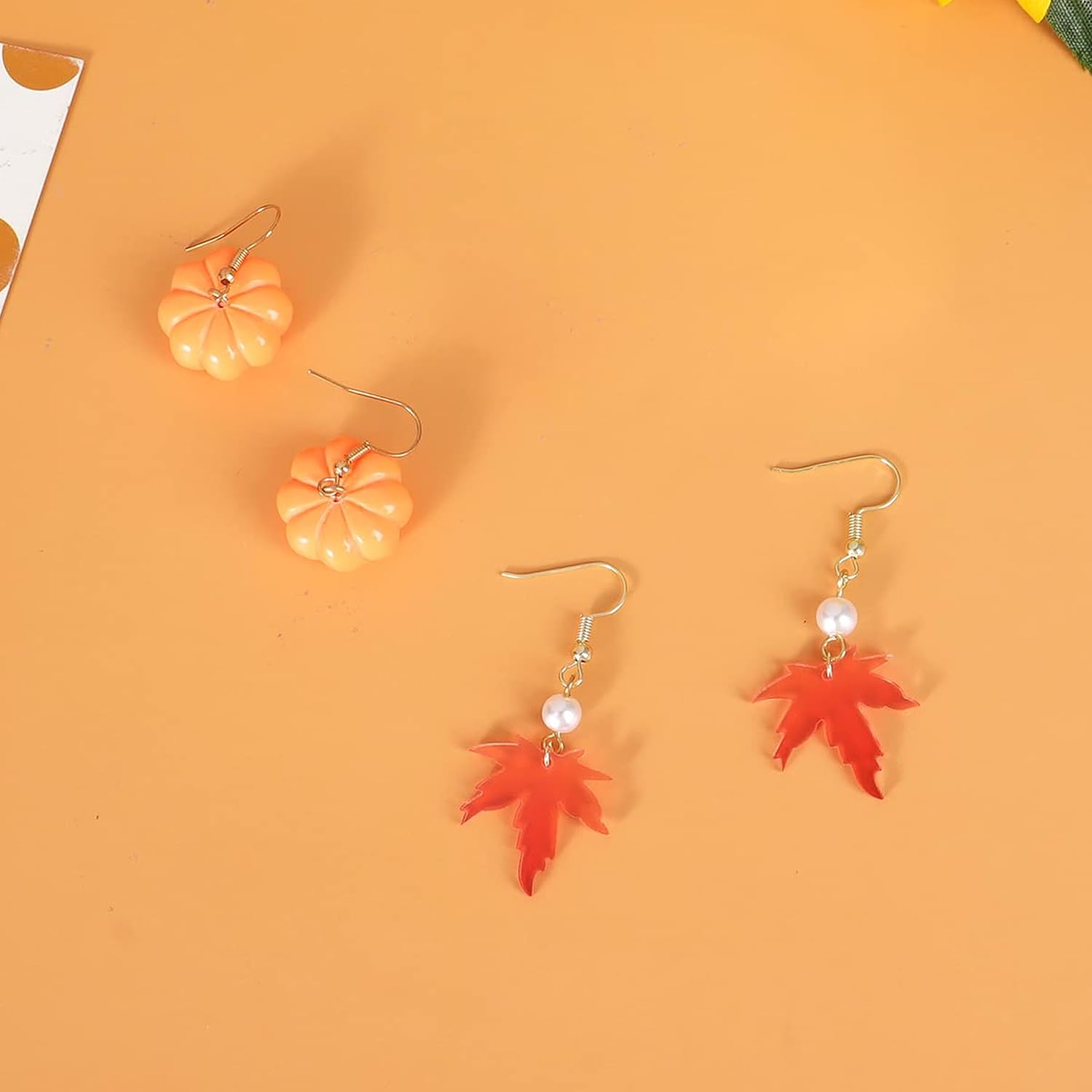 Fall Earrings for Women Pumpkin Sunflower Maple Leaf Candy Corn Stud Earrings Holiday Thanksgiving Autumn Party Jewelry Gifts - 我的商店我的商店我的商店