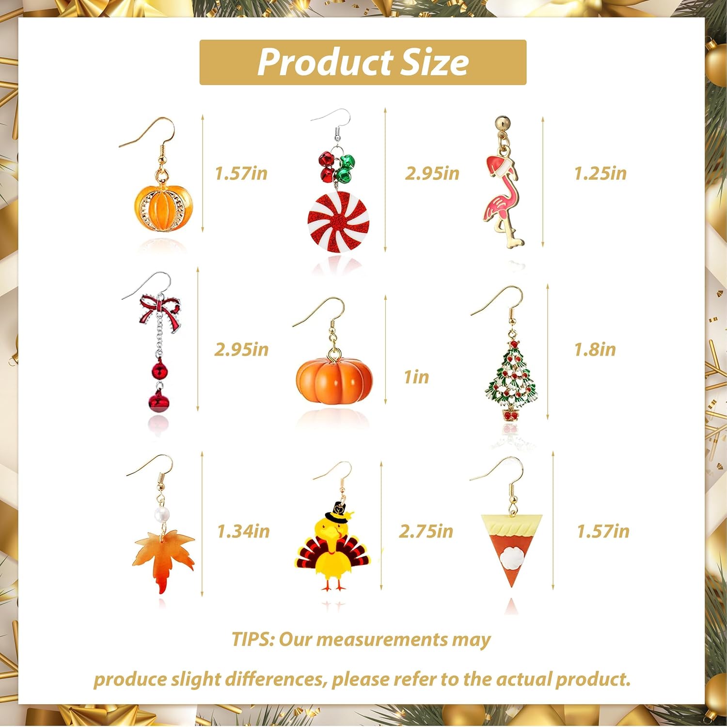 Fall Earrings for Women Pumpkin Sunflower Maple Leaf Candy Corn Stud Earrings Holiday Thanksgiving Autumn Party Jewelry Gifts - 我的商店我的商店我的商店