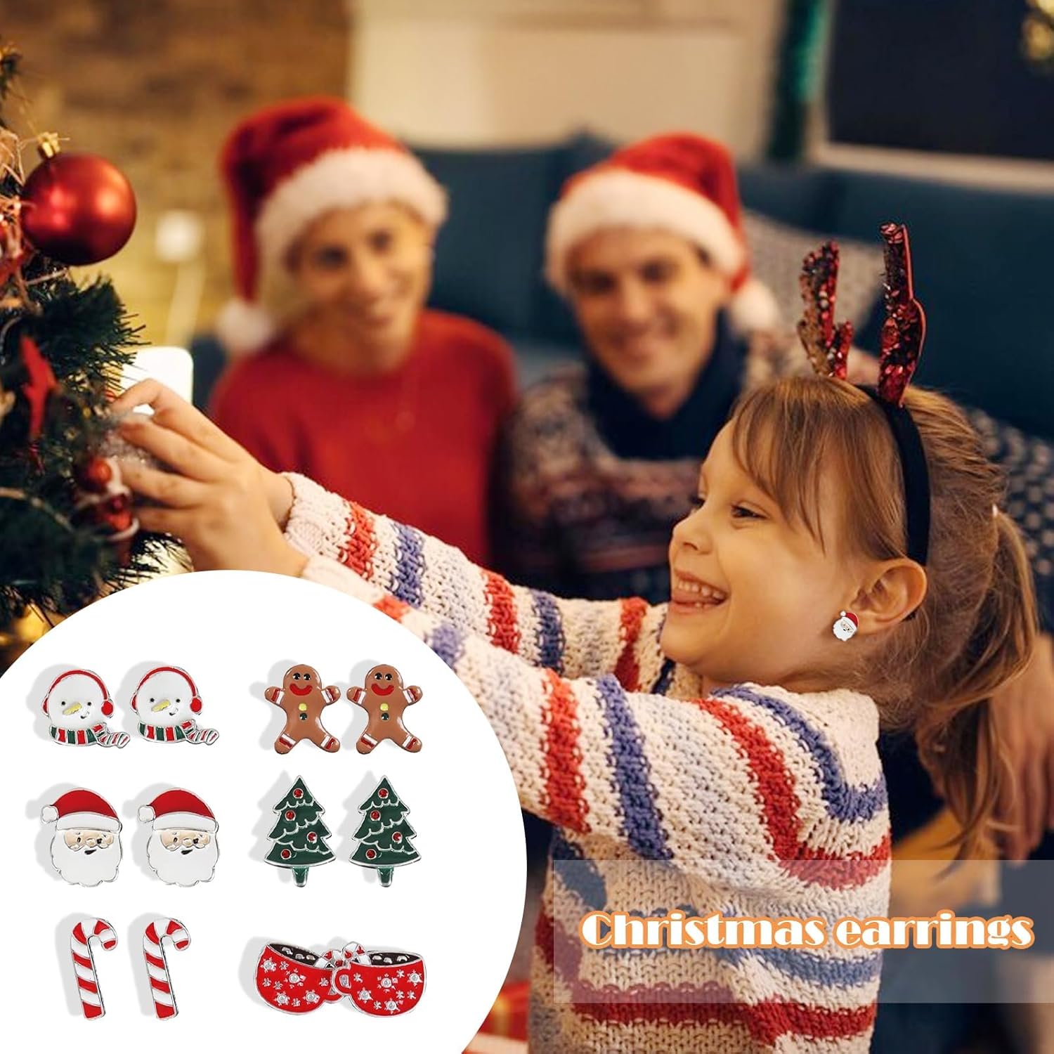 Fall Earrings Thanksgiving Christmas Stud Earrings for Women Pumpkin Maple Leaf Snowman Santa Claus Stud Holiday Jewelry Thanksgiving Christmas Gifts - QIAO Crystal我的商店QIAO Crystal