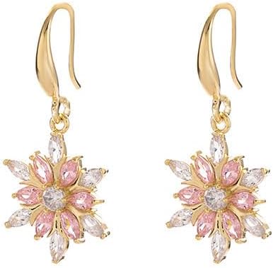 Fashion Crystal Snowflake Dangle Drop Earrings - Sparkling Handmade Colorful Rhinestone Snowflake Flower Earrings for Women - Chrismas Holiday Party Jewelry Gifts - QIAO Crystal我的商店QIAO Crystal
