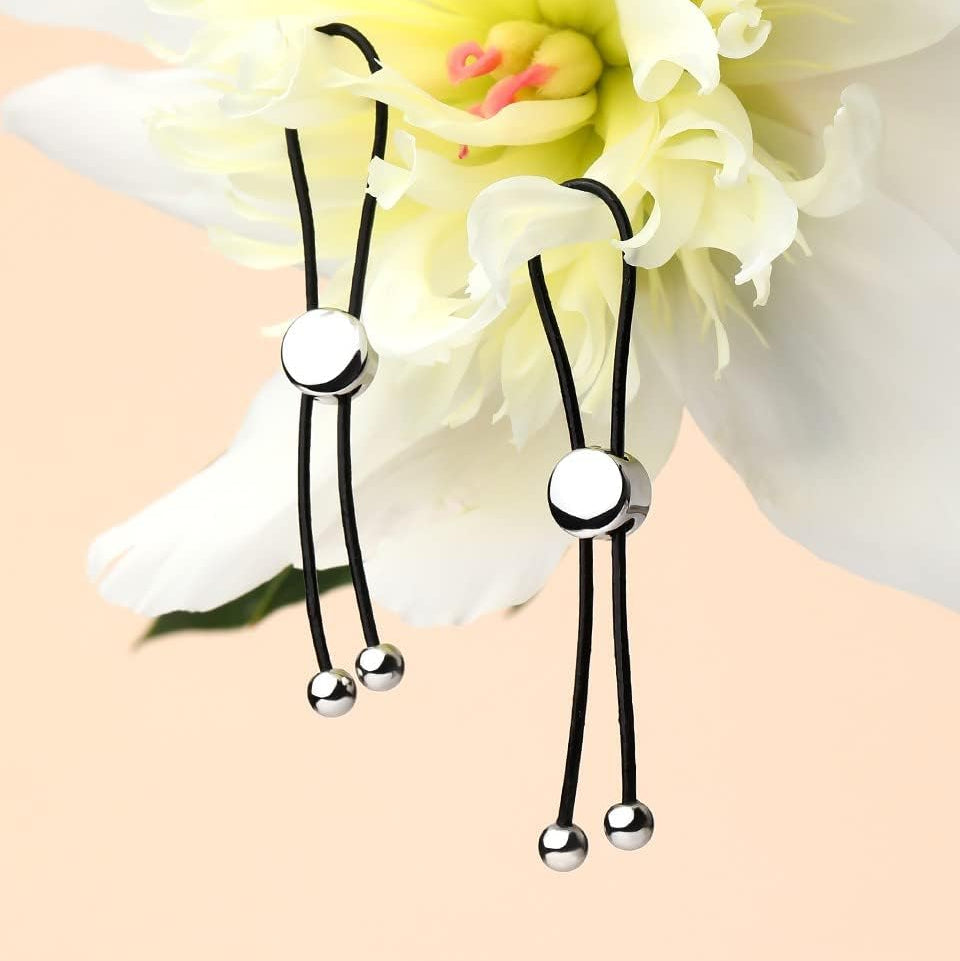 Faux Nipple Rings, Adjustable Fake Nipple Piercing Jewelry, Leather Material Drawstring Design Non - Pierced Jewelry - QIAO CrystalQIAO CrystalQIAO Crystal