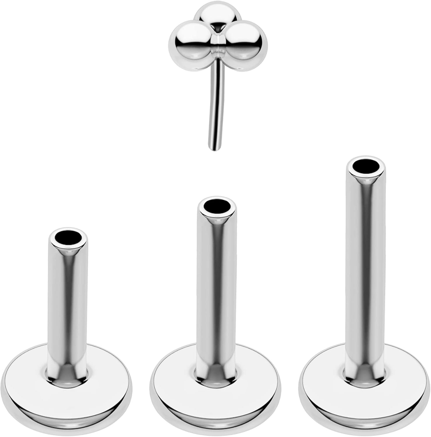 G23 Titanium 16g Helix Cartilage Earrings Threadless Cluster Ear Studs Tragus - QIAO CrystalQIAO CrystalQIAO Crystal