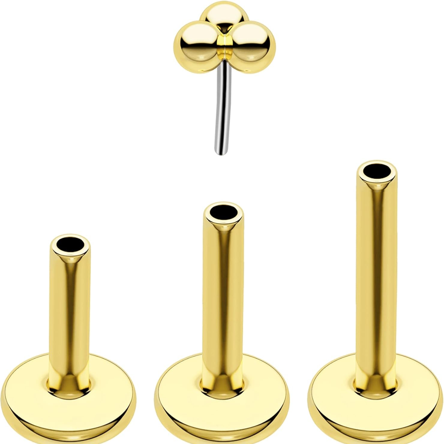 G23 Titanium 16g Helix Cartilage Earrings Threadless Cluster Ear Studs Tragus - QIAO CrystalQIAO CrystalQIAO Crystal