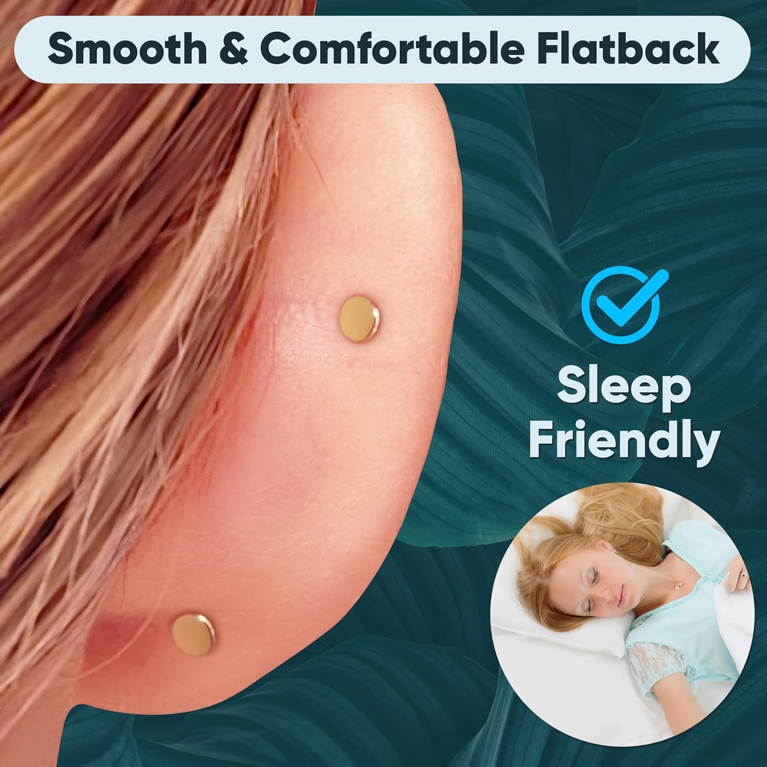 G23 Titanium Flatback Stud Earrings with Grade AAAAA Cubic Zirconia - QIAO CrystalQIAO CrystalQIAO Crystal