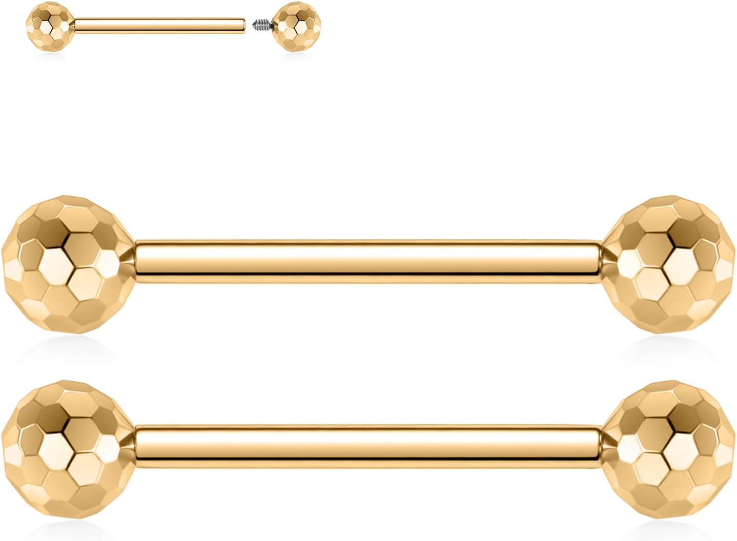 G23 Titanium Nipple Barbell Nipple Rings Nipple Bars Straight Bar Body Jewelry Barbell Eyebrow Internally Threaded Tongue Piercing 12 14 16G - QIAO CrystalQIAO CrystalQIAO Crystal