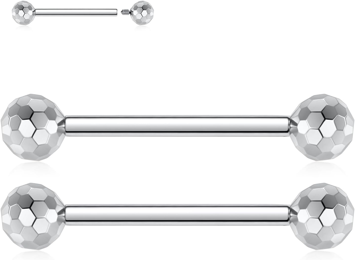 G23 Titanium Nipple Barbell Nipple Rings Nipple Bars Straight Bar Body Jewelry Barbell Eyebrow Internally Threaded Tongue Piercing 12 14 16G - QIAO CrystalQIAO CrystalQIAO Crystal