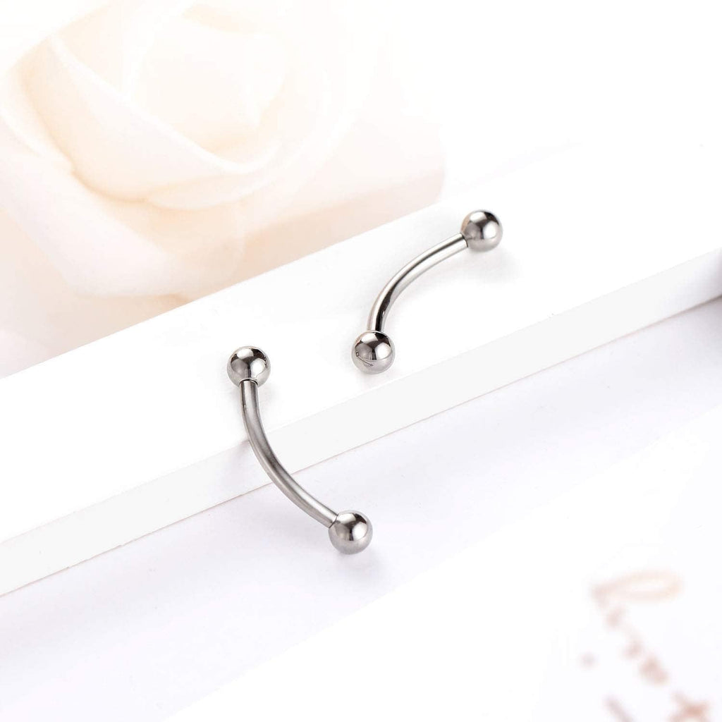 G23 Titanium Nipple Barbell Nipple Rings Nipple Bars Straight Bar Body Jewelry Barbell Eyebrow Internally Threaded Tongue Piercing 12 14 16G - QIAO CrystalQIAO CrystalQIAO Crystal