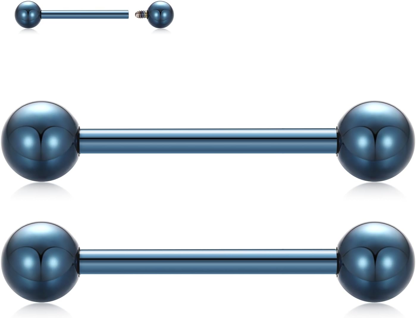 G23 Titanium Nipple Barbell Nipple Rings Nipple Bars Straight Bar Body Jewelry Barbell Eyebrow Internally Threaded Tongue Piercing 12 14 16G - QIAO CrystalQIAO CrystalQIAO Crystal