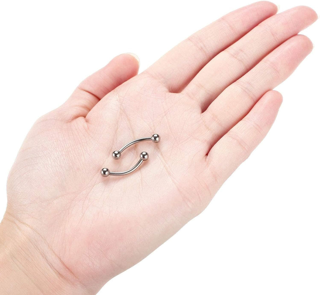 G23 Titanium Nipple Barbell Nipple Rings Nipple Bars Straight Bar Body Jewelry Barbell Eyebrow Internally Threaded Tongue Piercing 12 14 16G - QIAO CrystalQIAO CrystalQIAO Crystal