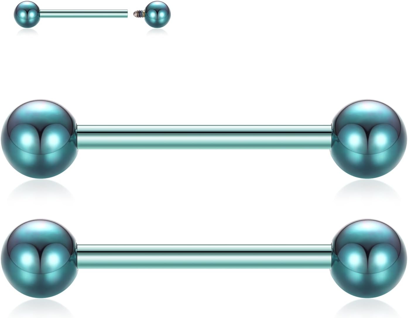 G23 Titanium Nipple Barbell Nipple Rings Nipple Bars Straight Bar Body Jewelry Barbell Eyebrow Internally Threaded Tongue Piercing 12 14 16G - QIAO CrystalQIAO CrystalQIAO Crystal