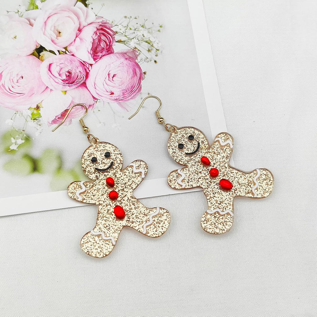 Gingerbread Earrings for Women Christmas Earrings Dangle Holiday Earrings Christmas Jewelry - 我的商店我的商店我的商店