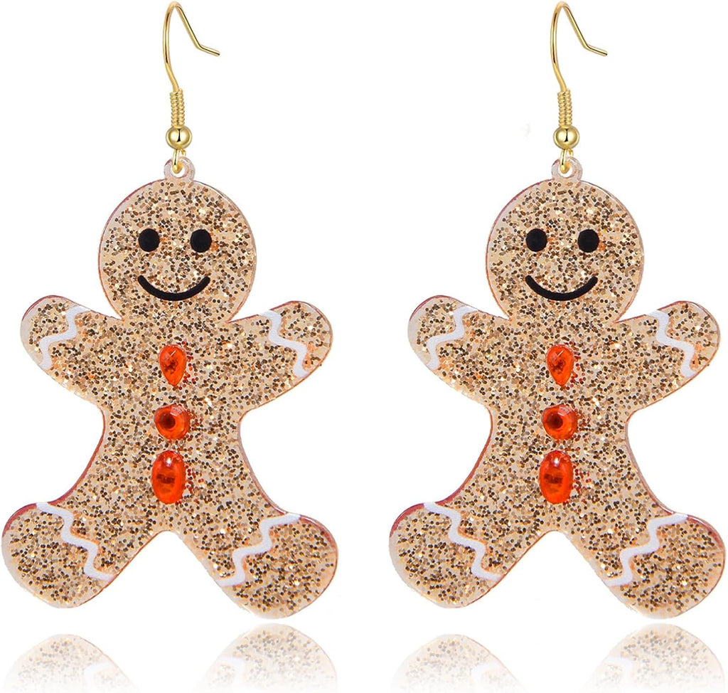 Gingerbread Earrings for Women Christmas Earrings Dangle Holiday Earrings Christmas Jewelry - 我的商店我的商店我的商店