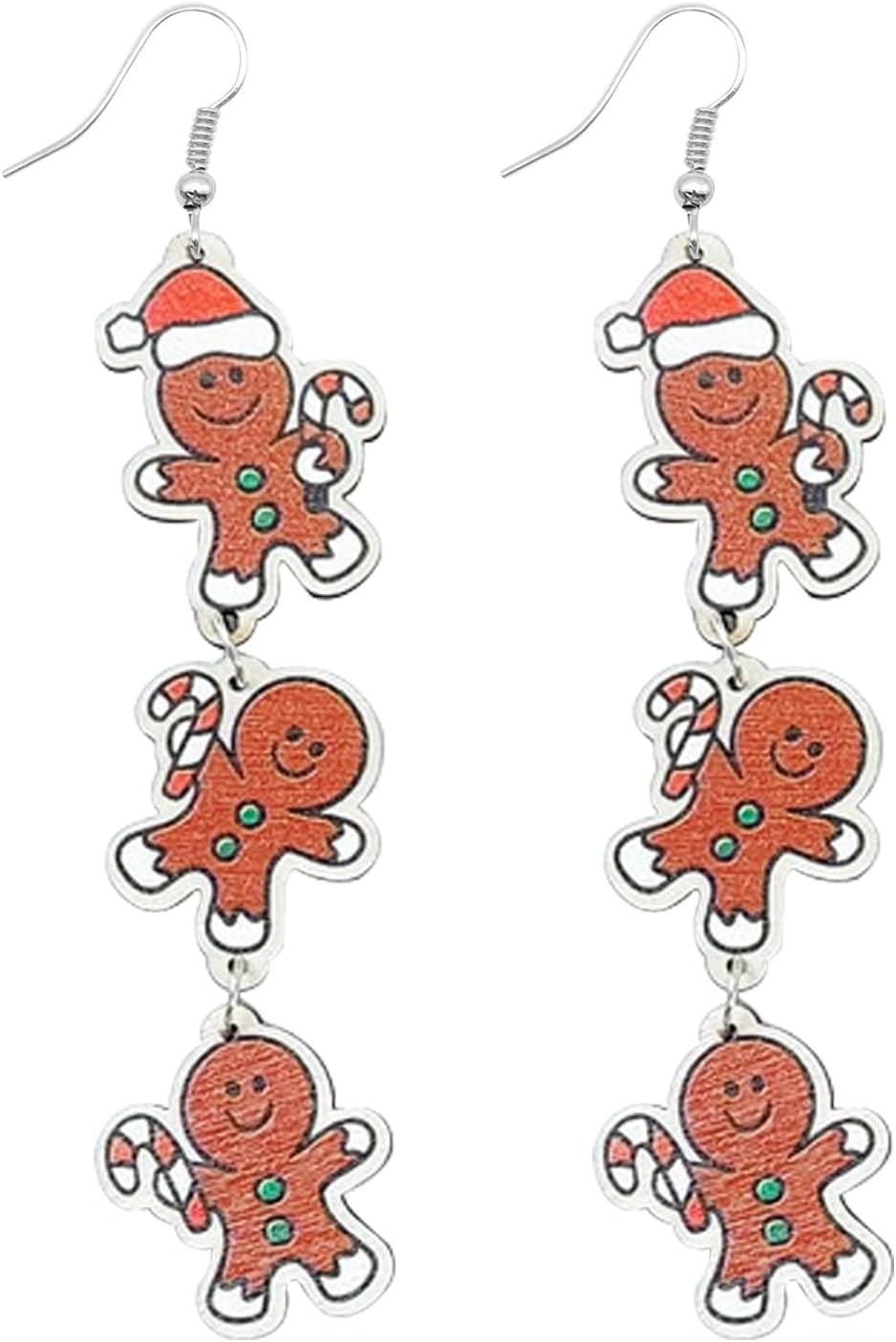 Gingerbread Earrings for Women Christmas Earrings Dangle Holiday Earrings Christmas Jewelry - 我的商店我的商店我的商店